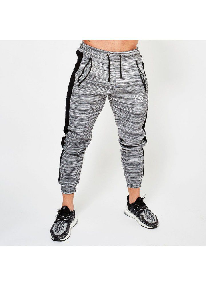 Muscle fitness brothers new fitness pants slim stretch casual pants men's sports pants