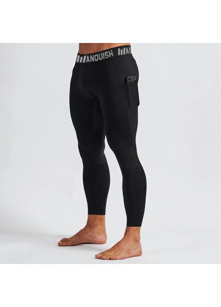 2020 muscle fitness brothers spring new sports pants men's stretch slim running outdoor casual pants