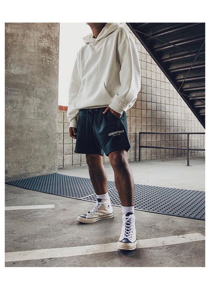Summer casual shorts high street essentials double line men's fashion and loose hanging crotch