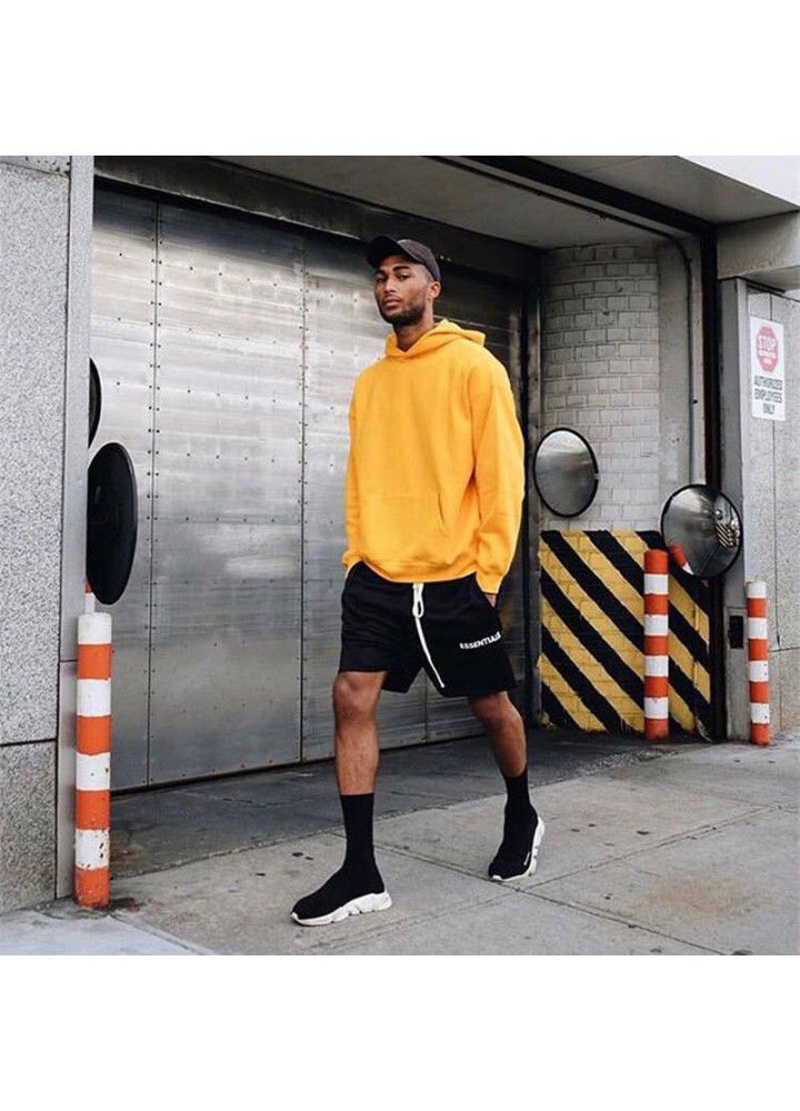 Summer casual shorts high street essentials double line men's fashion and loose hanging crotch