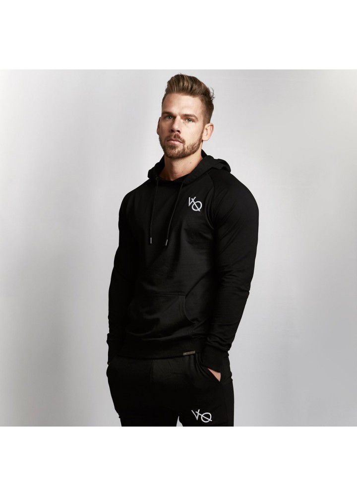 New muscle fitness brother men's Pullover sports sweater outdoor running fitness coat