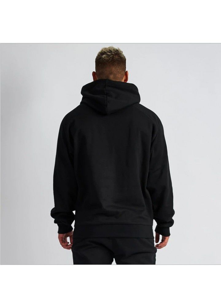 Autumn and winter muscle fitness brothers outdoor running basketball men's Hoodie Pullover sports leisure sweater