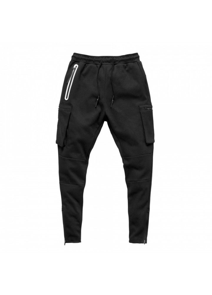 Spring and autumn light board Multi Pocket sports overalls men's camouflage fitness pants men's fitness pants Harem Pants