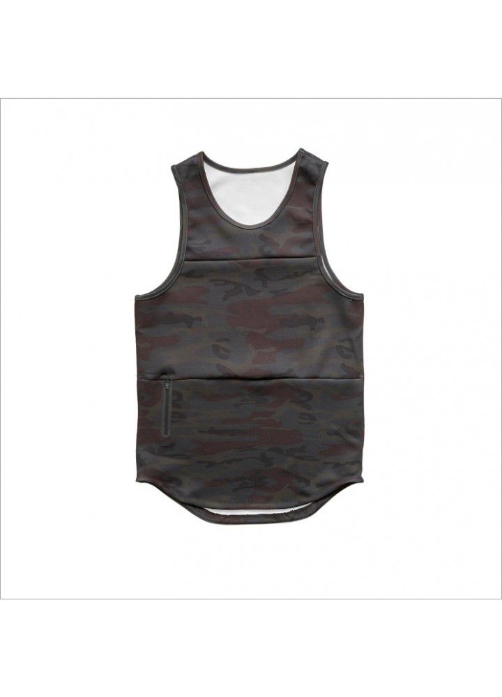 Muscle brothers spring and summer new European and American sports waistcoat men's quick drying fitness waistcoat manufacturer direct sales