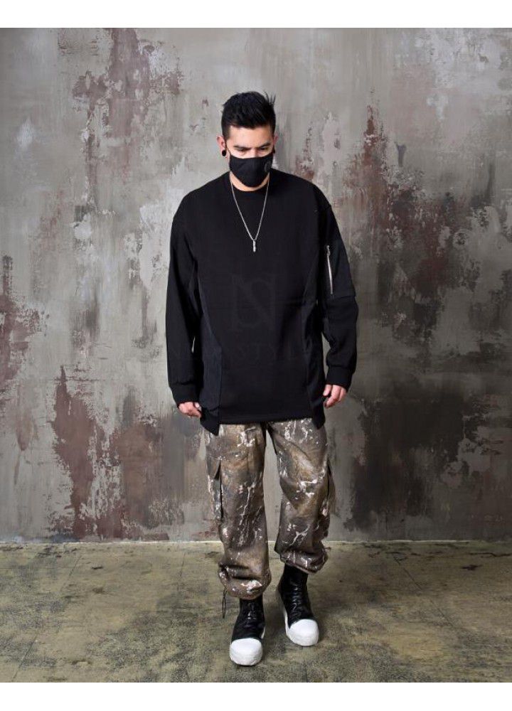 Cross border spring and summer new Japanese loose casual legged pants fashion trend Multi Pocket camouflage men's overalls