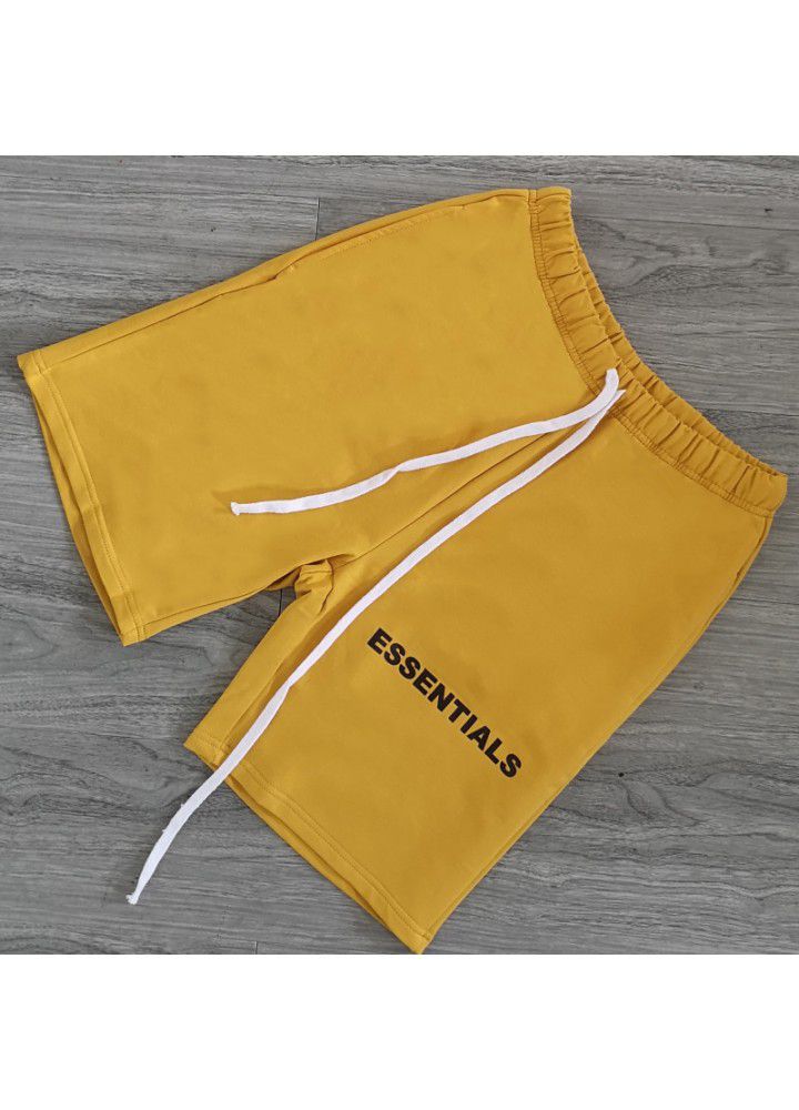 Summer casual shorts high street essentials double line men's fashion and loose hanging crotch