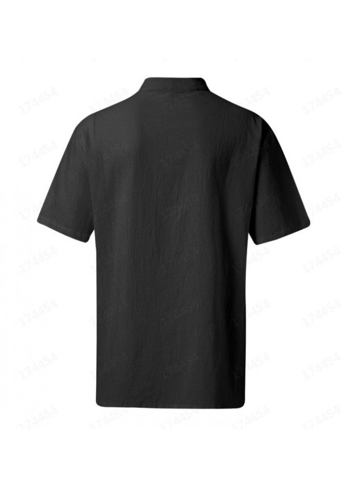 Summer thin short sleeve shirt men's loose half sleeve Amazon small fresh casual green short sleeve shirt c109