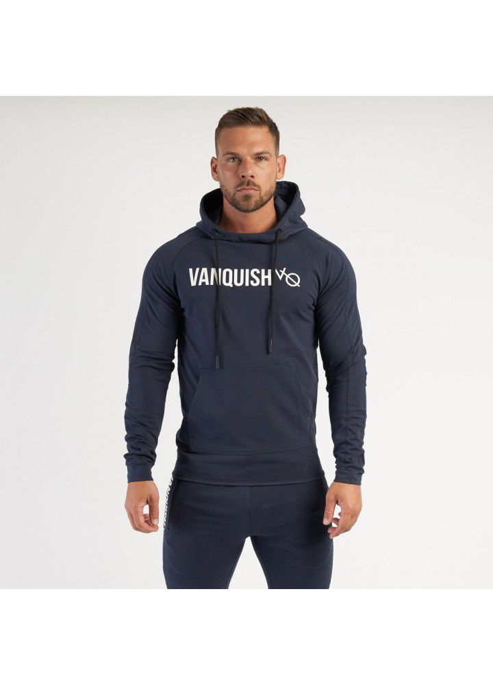 Muscle fitness new men's sports Hooded Sweater outdoor sports basketball casual top