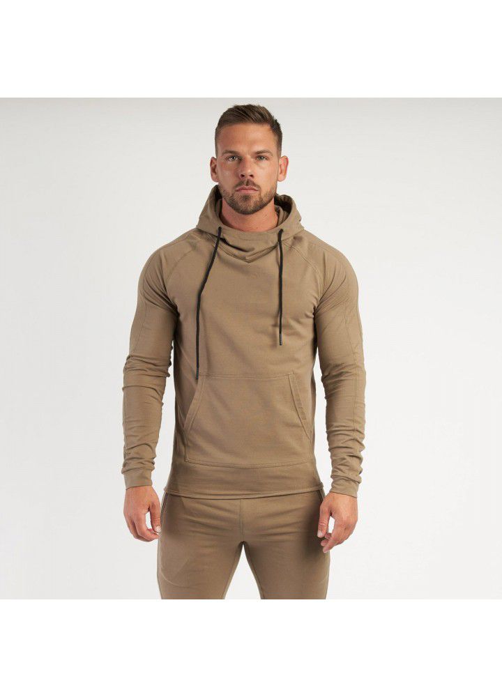 Muscle fitness new men's sports Hooded Sweater outdoor sports basketball casual top