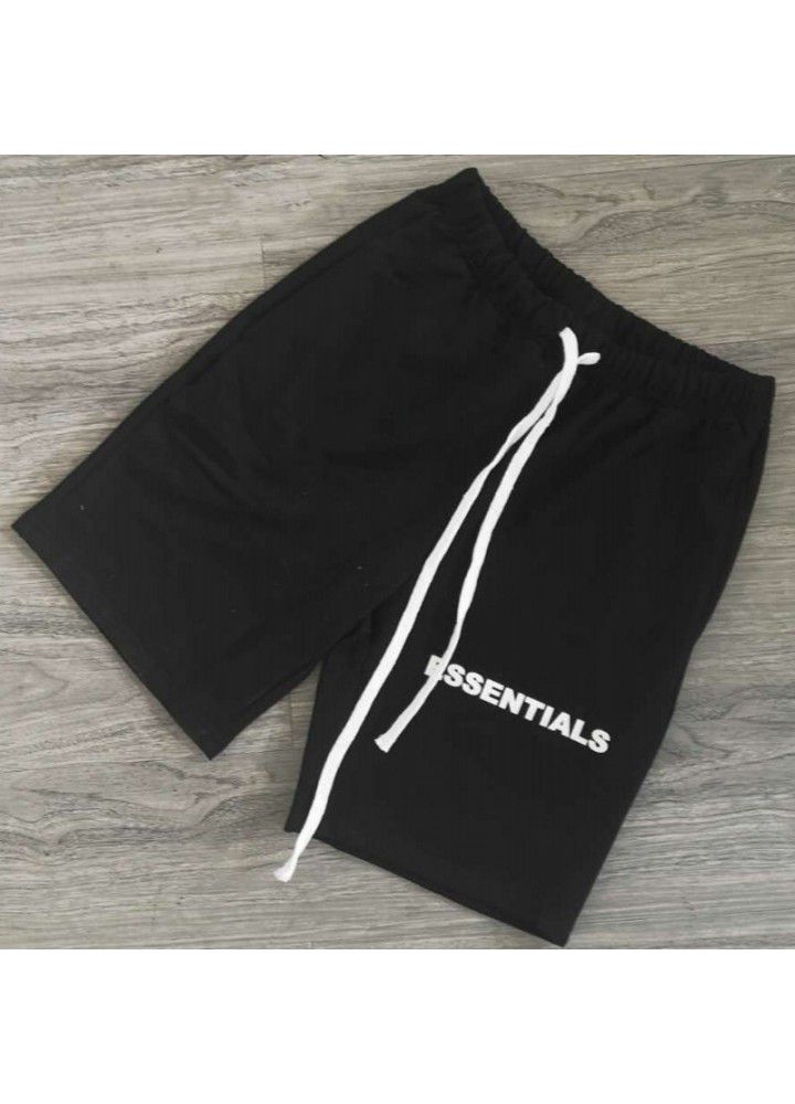 Summer casual shorts high street essentials double line men's fashion and loose hanging crotch
