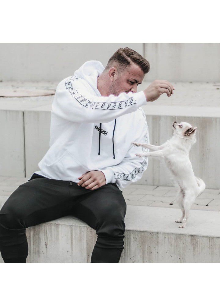 2019 muscle fitness brothers new men's Pullover Hooded Sweater outdoor running sports coat loose sweater