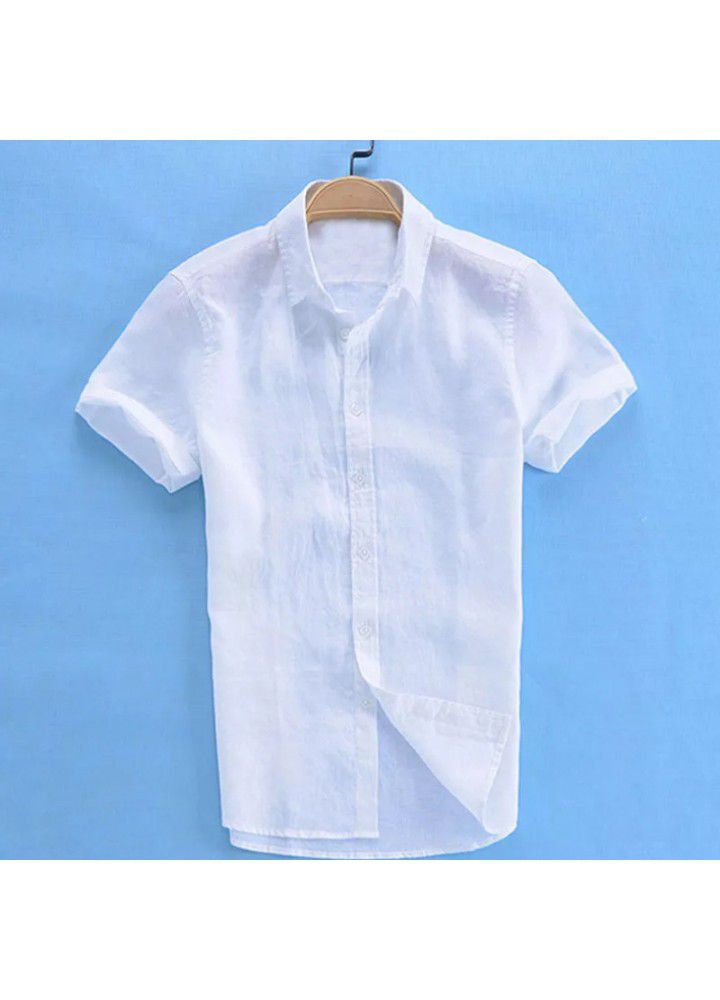2021 Europe and the United States summer short sleeve leisure foreign trade men's shirt men's shirt issued on behalf of the spot