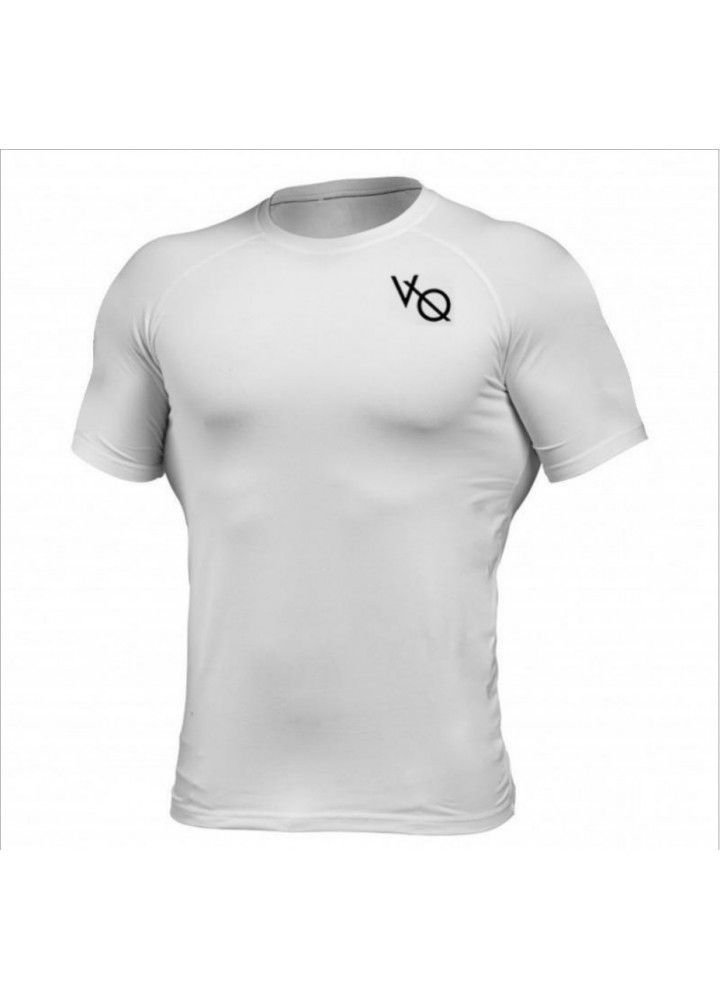 Muscle fitness brothers summer new men's T-shirt tight sweat fast dry sports running round neck short sleeve men's T-shirt