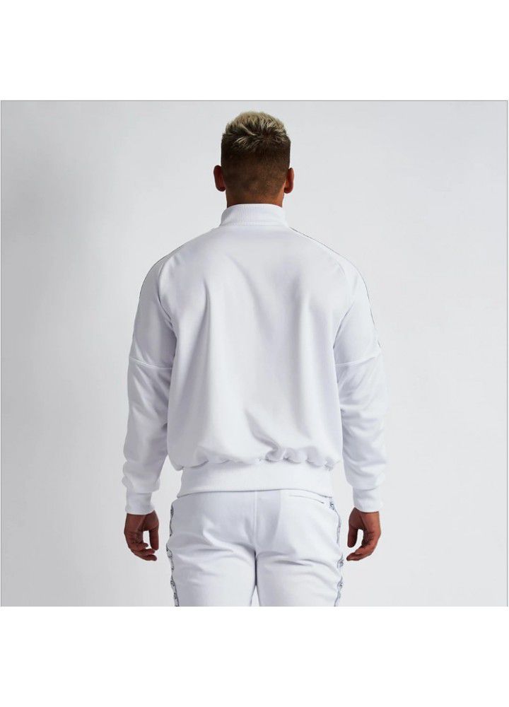 New autumn and winter muscle fitness brothers sports zipper sweater outdoor running casual loose coat men's coat