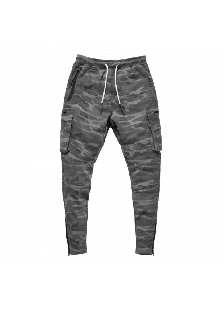 Spring and autumn light board Multi Pocket sports overalls men's camouflage fitness pants men's fitness pants Harem Pants