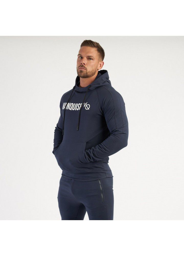 Muscle fitness new men's sports Hooded Sweater outdoor sports basketball casual top