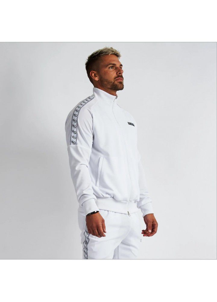 New autumn and winter muscle fitness brothers sports zipper sweater outdoor running casual loose coat men's coat