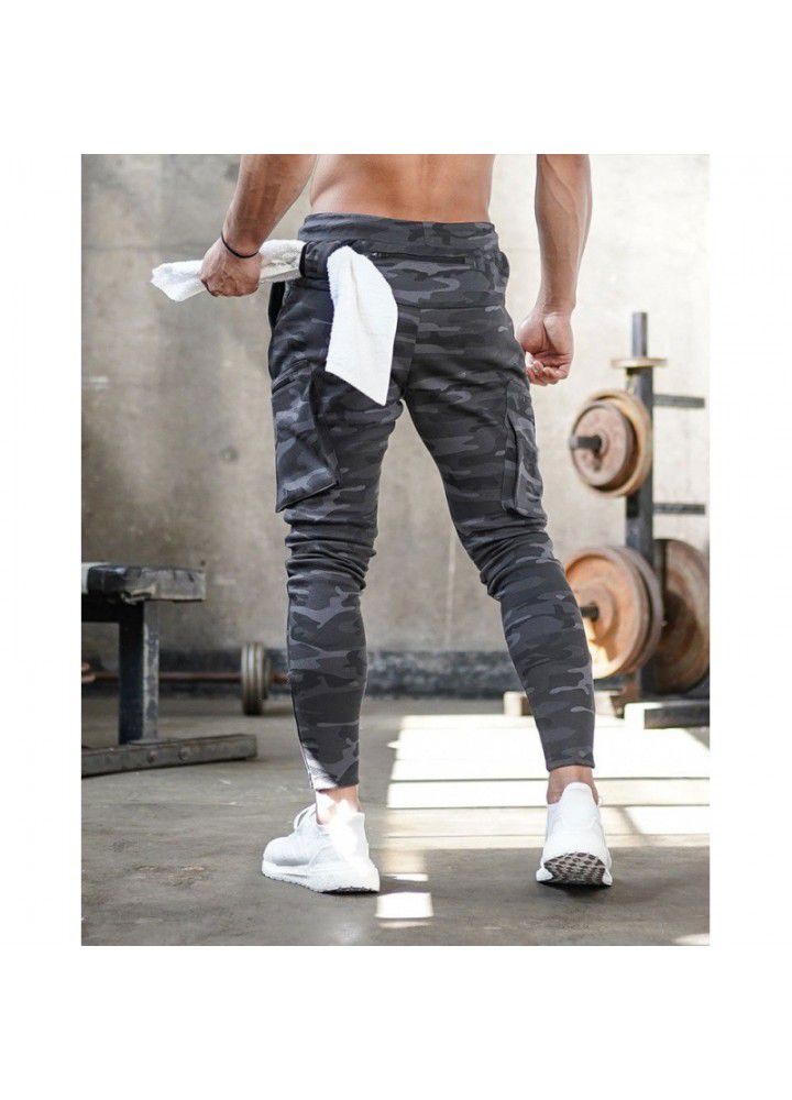 Spring and autumn light board Multi Pocket sports overalls men's camouflage fitness pants men's fitness pants Harem Pants
