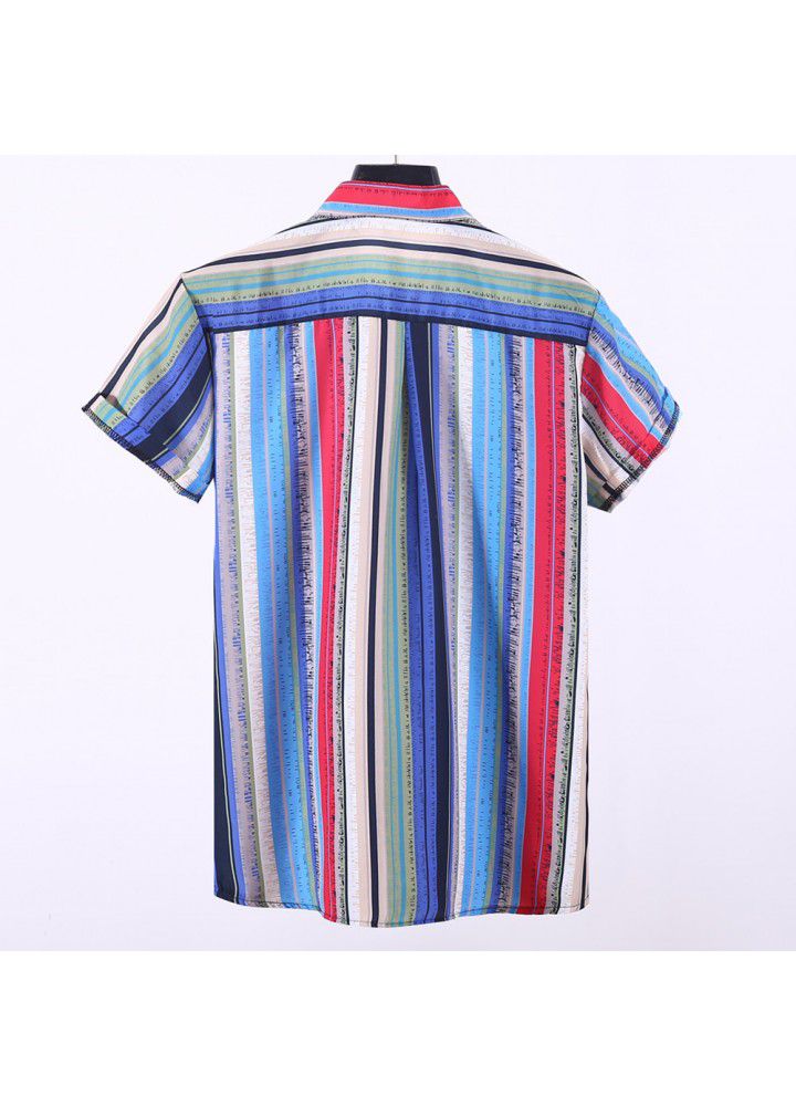 Men's short sleeve shirt in Europe and America in summer 2019 casual digital printing T-shirt short sleeve shirt