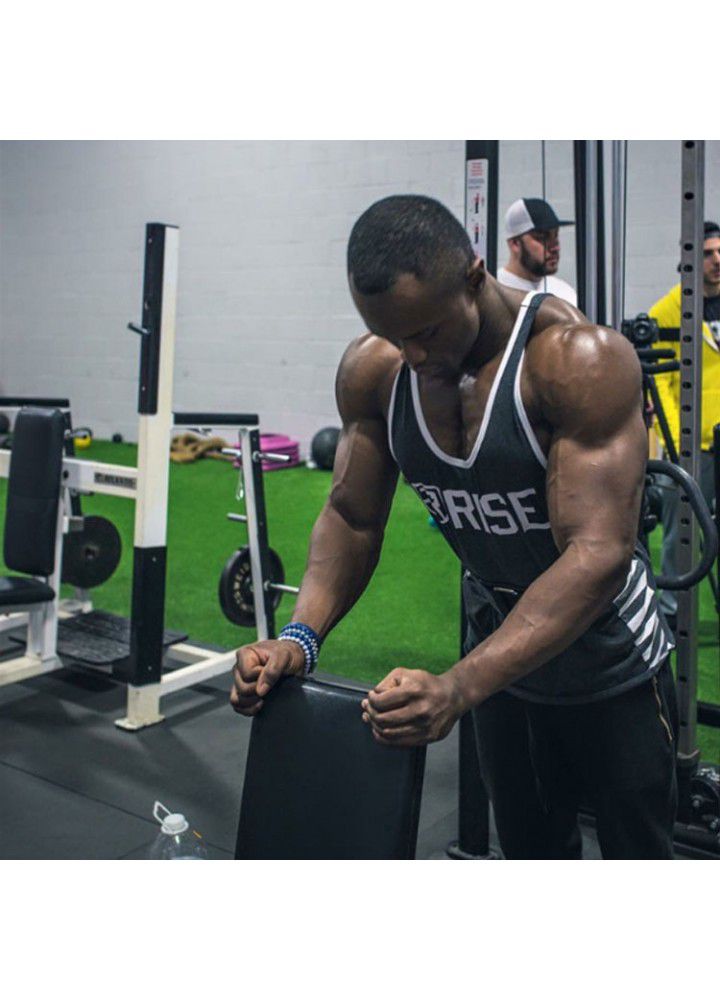 Muscle doctor fitness brothers summer new running breathable outdoor sports leisure sweat absorbing men's printed vest