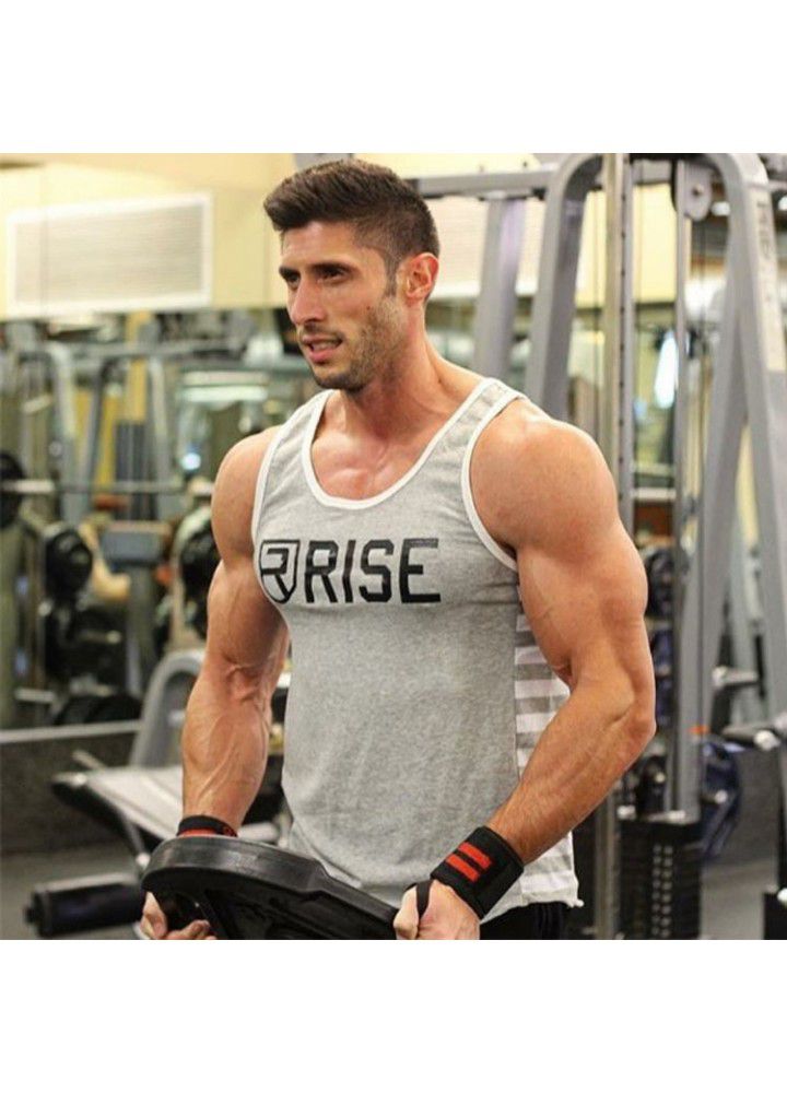 Muscle doctor fitness brothers summer new running breathable outdoor sports leisure sweat absorbing men's printed vest