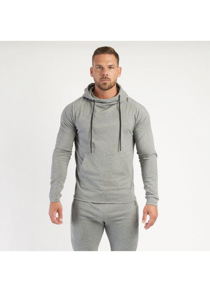 Muscle fitness new men's sports Hooded Sweater outdoor sports basketball casual top