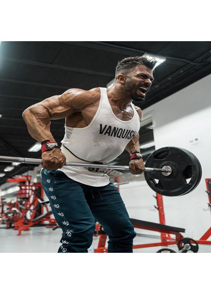 Cross border for muscle brothers sports fitness men's print zipper casual Leggings autumn and winter slim stretch pants