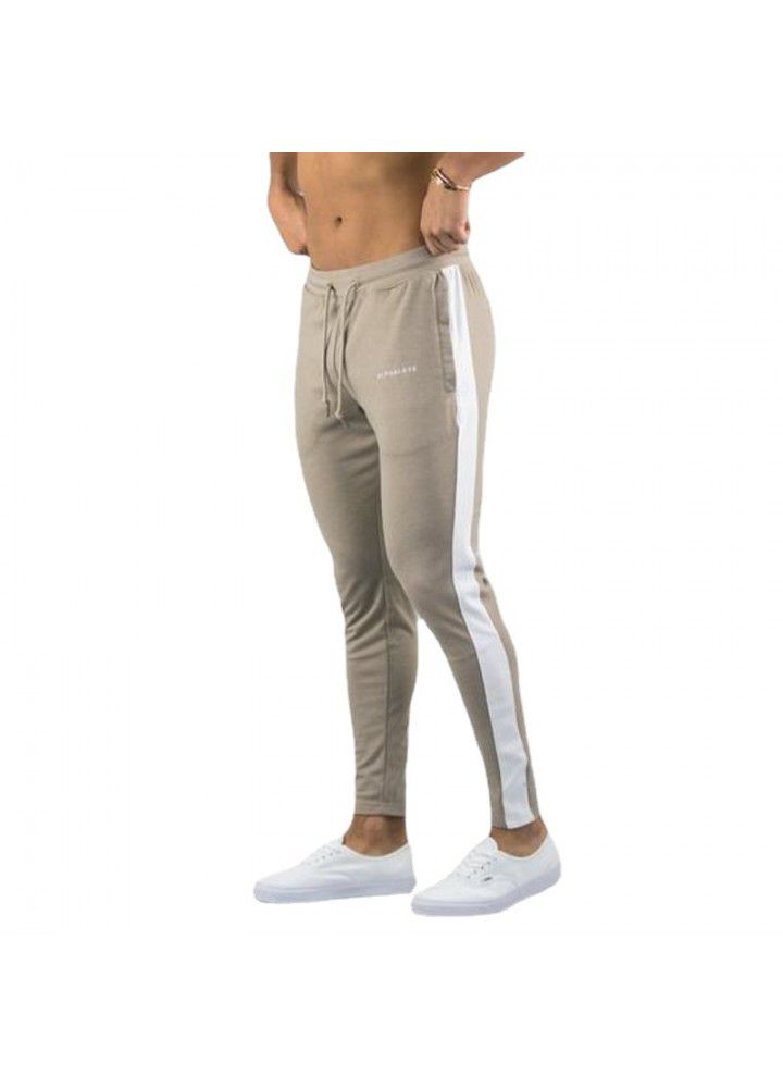 Wish new muscle fitness autumn winter sports men's jogging slim foot leisure sports pants