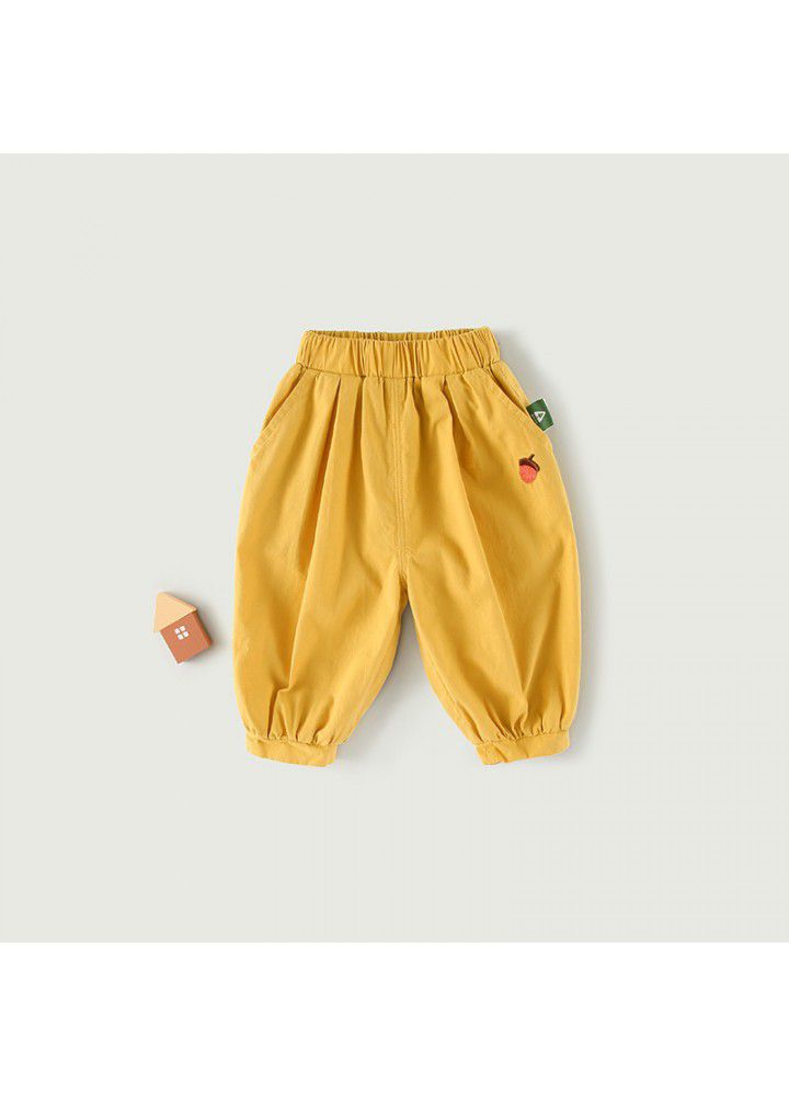 Amila children's casual pants summer thin children's breathable mosquito repellent pants baby Leggings 