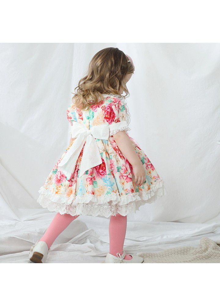 Baby dress Birthday Dress pompous skirt children Spanish princess skirt girl Lolita Dress 