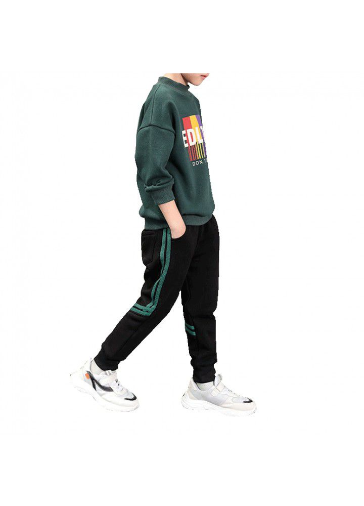 Boys' pants 2021 spring and autumn boys' pants leisure sports pants car green edge pants Zhongda children's pants manufacturer 