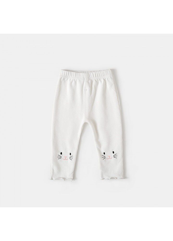 Children's wear girls' pants 2021 new spring and autumn 0-4 years old baby girls' thin pants 