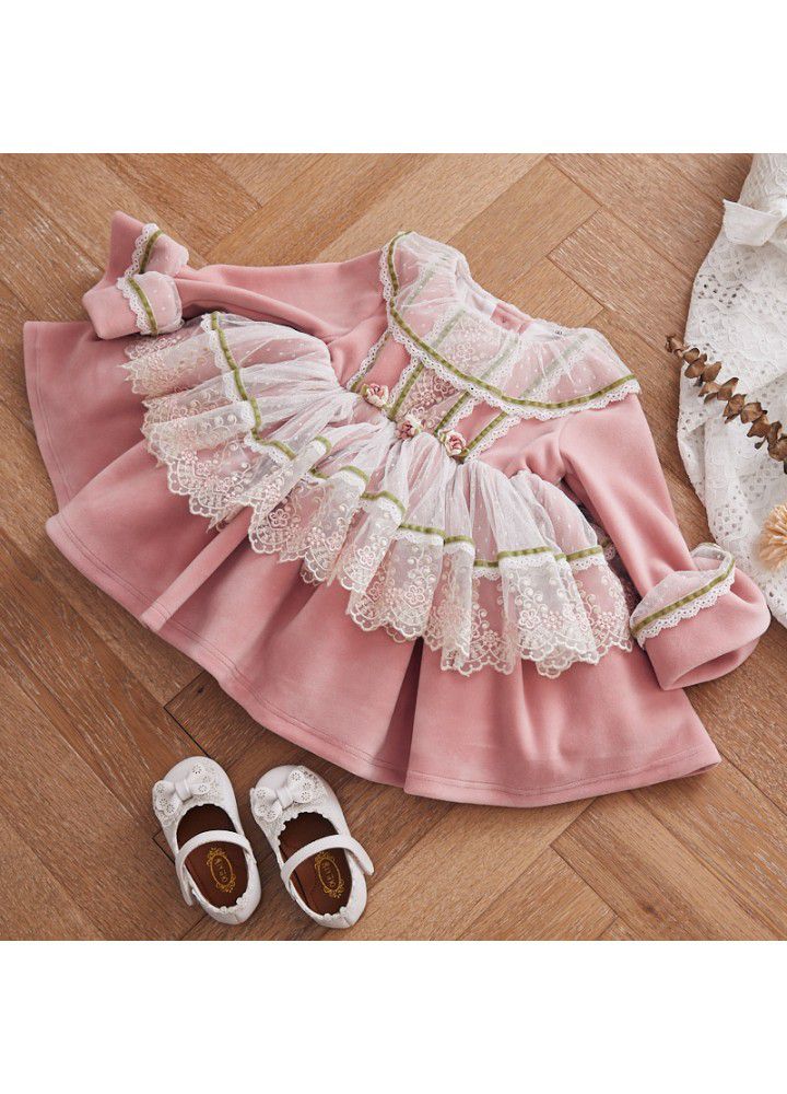 2020 winter new Christmas Dress European and American Lolita children's custom children's Spanish princess skirt 