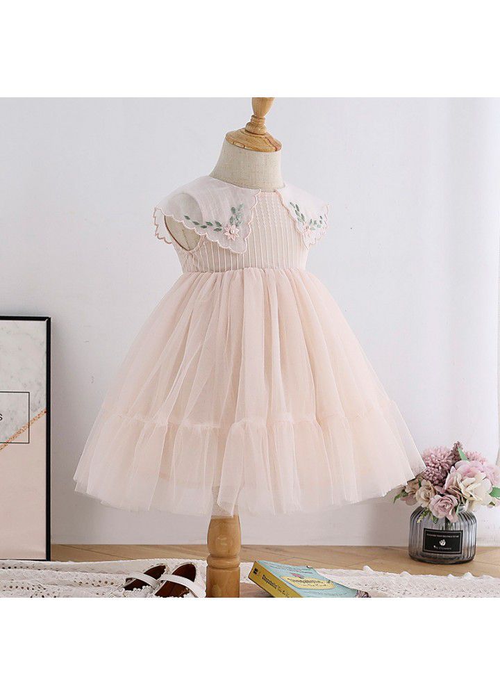 2021 summer new girl's dress summer little girl mesh skirt children's Korean style sleeveless princess skirt 