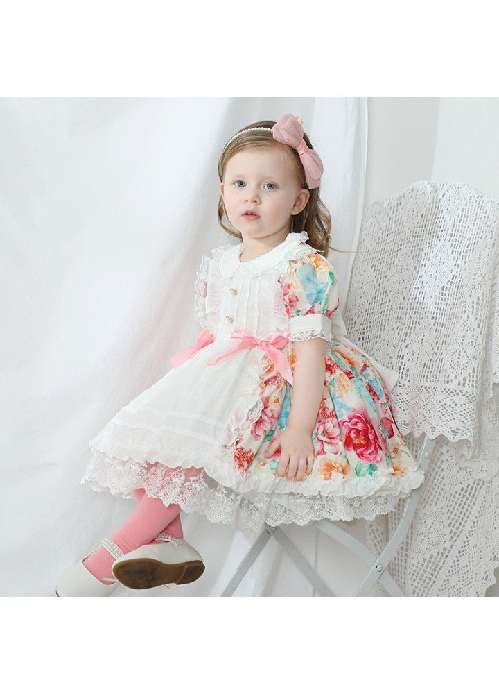 Baby dress Birthday Dress pompous skirt children Spanish princess skirt girl Lolita Dress 