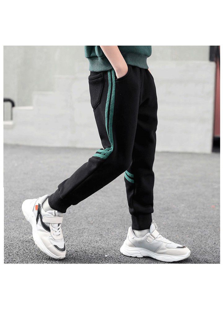 Boys' pants 2021 spring and autumn boys' pants leisure sports pants car green edge pants Zhongda children's pants manufacturer 