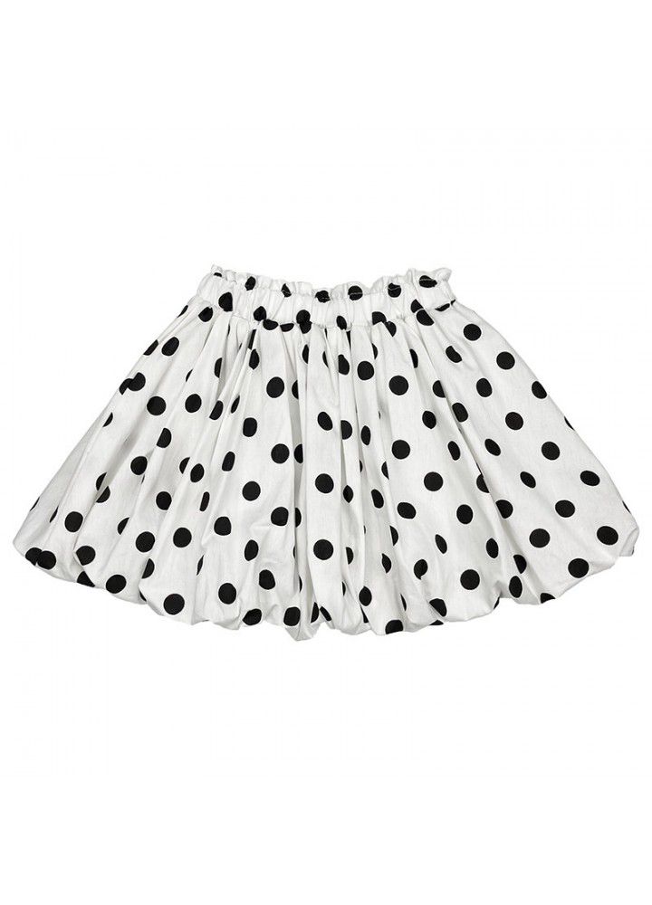 Girls' Lantern skirt 2021 summer new children's round dot skirt children's summer dress 