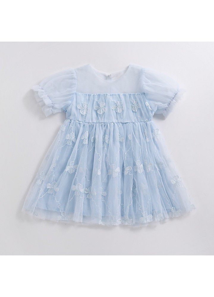 Girls' summer children's Jacquard Dress New Girls' princess skirt 