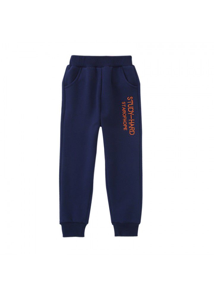 Children's Plush pants, children's sports pants, autumn and winter, Zhongda children's casual pants, 2021 new children's clothing manufacturer wholesale 