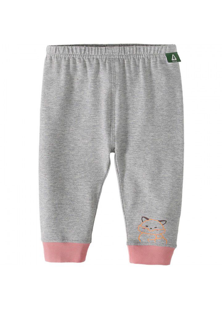Amila children's wear 2021 new girls' pants spring and autumn wear children's foreign style pants striped girls' Leggings 