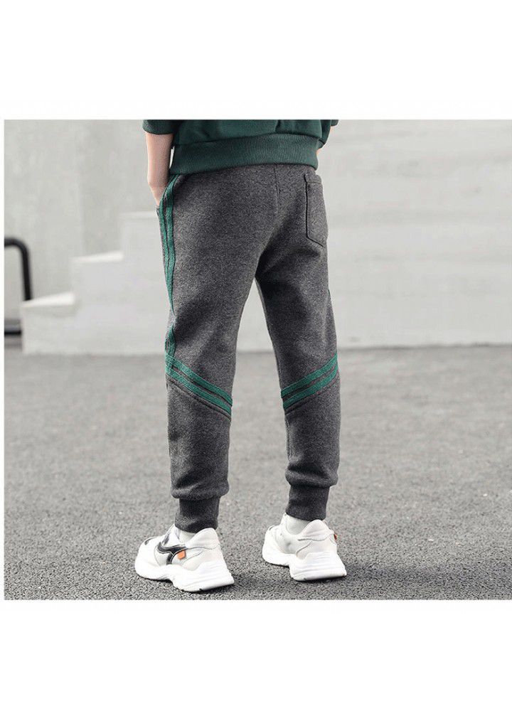 Boys' pants 2021 spring and autumn boys' pants leisure sports pants car green edge pants Zhongda children's pants manufacturer 