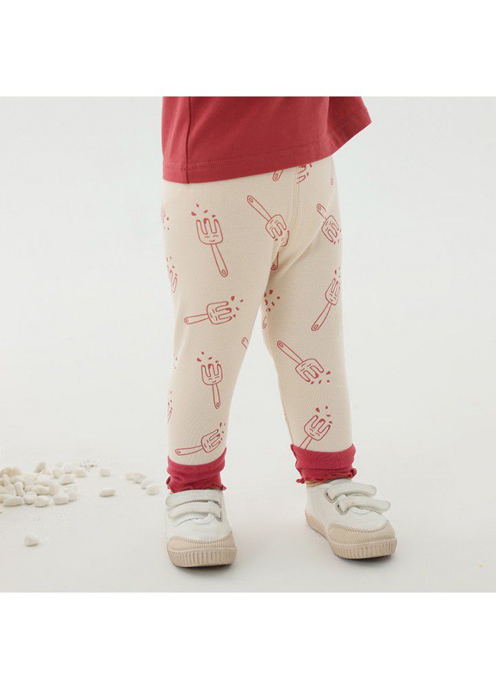 Amila children's clothing 2021 new spring clothing girls' comfortable bottom pants 