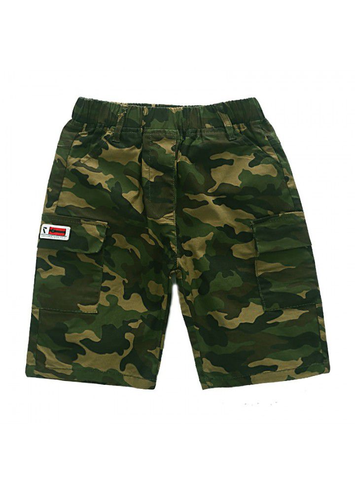 Boys' camouflage pants 2020 cotton children's wear summer new men's wear Capris casual pants wholesale 