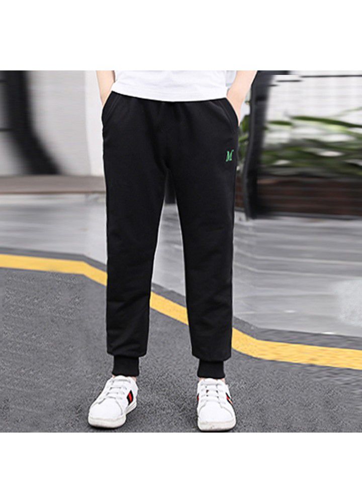Manufacturers wholesale 2021 spring and autumn boys' pants m-word fashion children's pants, boys' casual pants one hair 