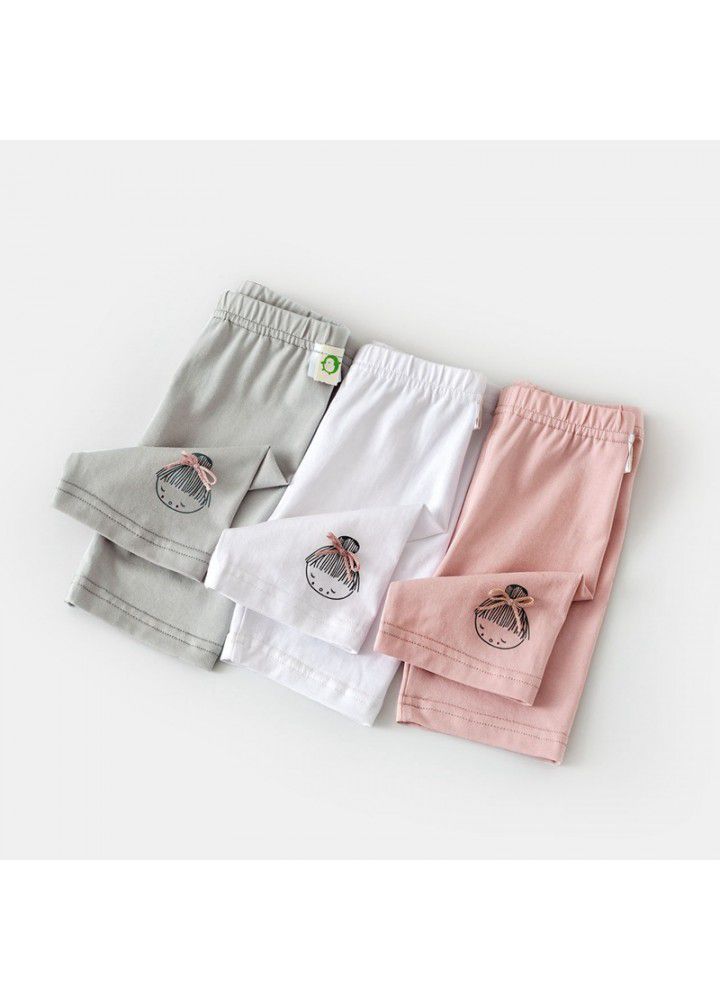 Women's pants summer 2020 new 1-3 children's Korean Capris 0 baby solid color underwear 