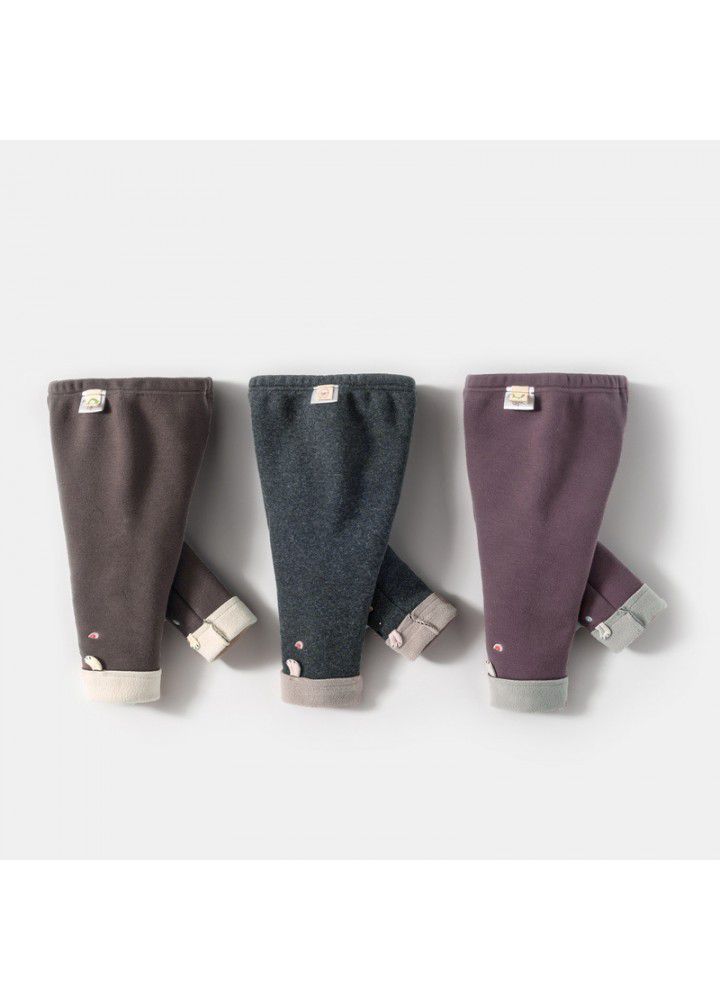 Girls' plush and thickened Leggings 2020 new winter clothes children's winter Pants Girls' warm pants 