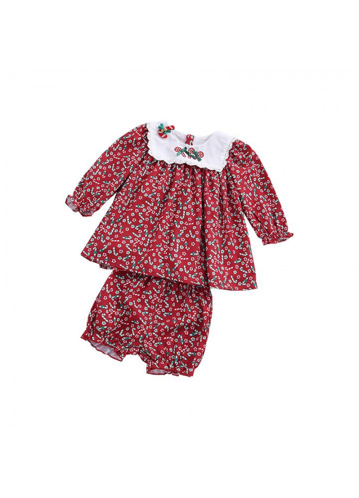 Girls' 2021 new set: Children's spring Princess Dress three piece children's fashion dress 