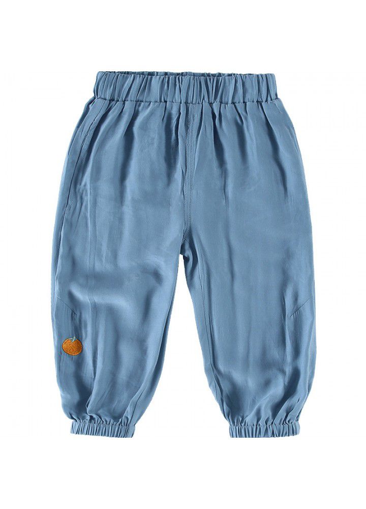 Amila Amila children's clothing baby anti mosquito pants summer 2021 new girls' light pants children's casual pants 