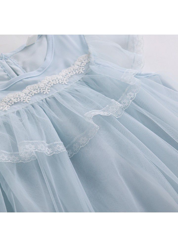 2021 summer girl's dress Korean children's pengpeng skirt girl's foreign style mesh skirt children's princess skirt 