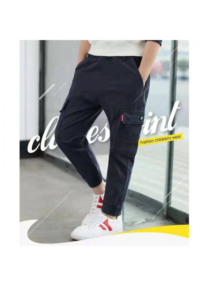 Men's pants 2021 new spring and autumn casual pants wholesale of children's legged pants manufacturers 